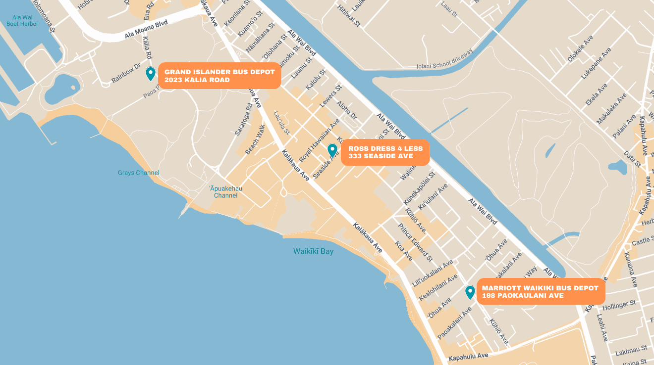 10:15 AM ONLY - Waikiki Hotels ↔ Kewalo Basin Shuttle