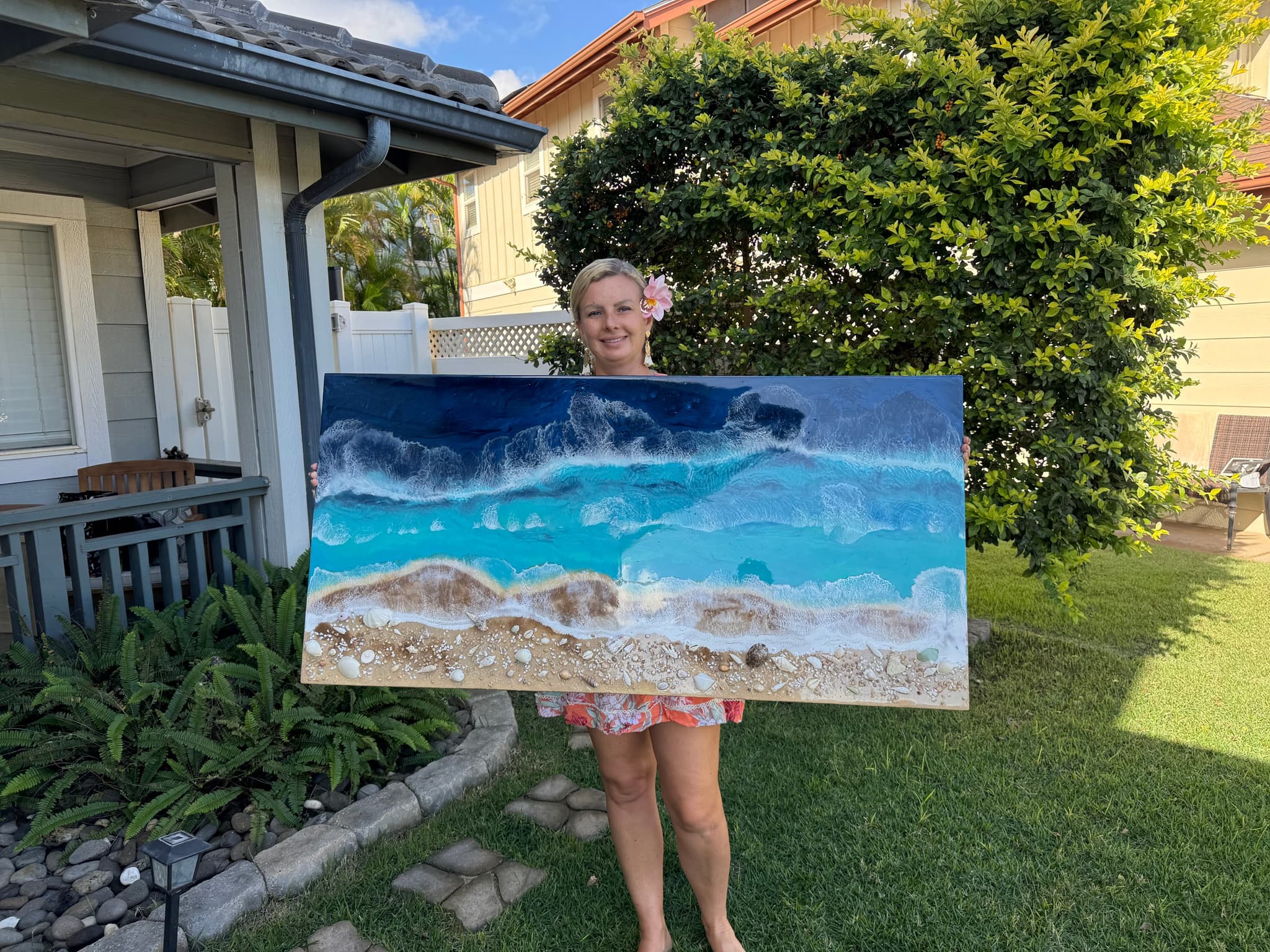 Ocean-Inspired Epoxy Resin Large Painting Workshop.