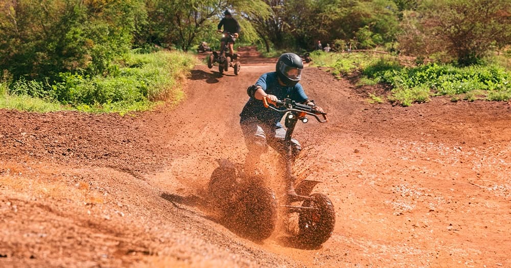 Stand-up ATV & 3 Ziplines Adventure Package with Optional Waikiki Trans