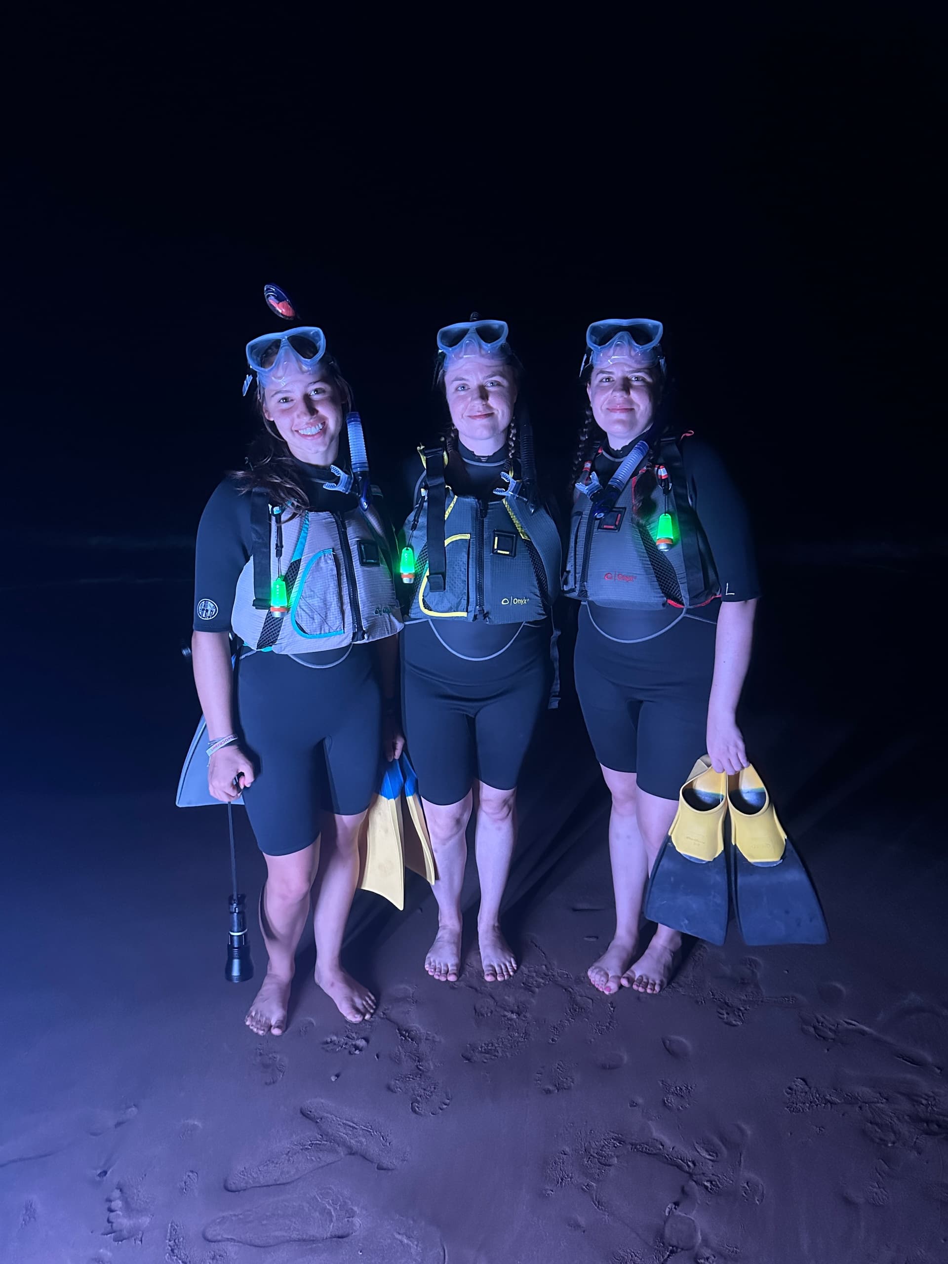 Night Time Snorkel At Turtle Town With Lights