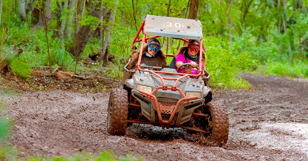 Off-Road ATV & 3 Ziplines Adventure Package with Optional Waikiki Transportation