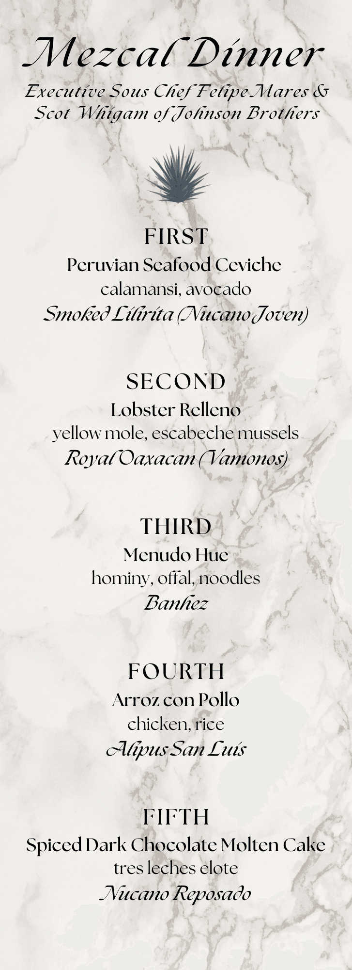 Mezcal Pairing Dinner