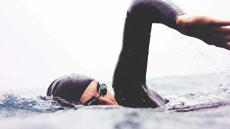 Triathlete Ocean Swim