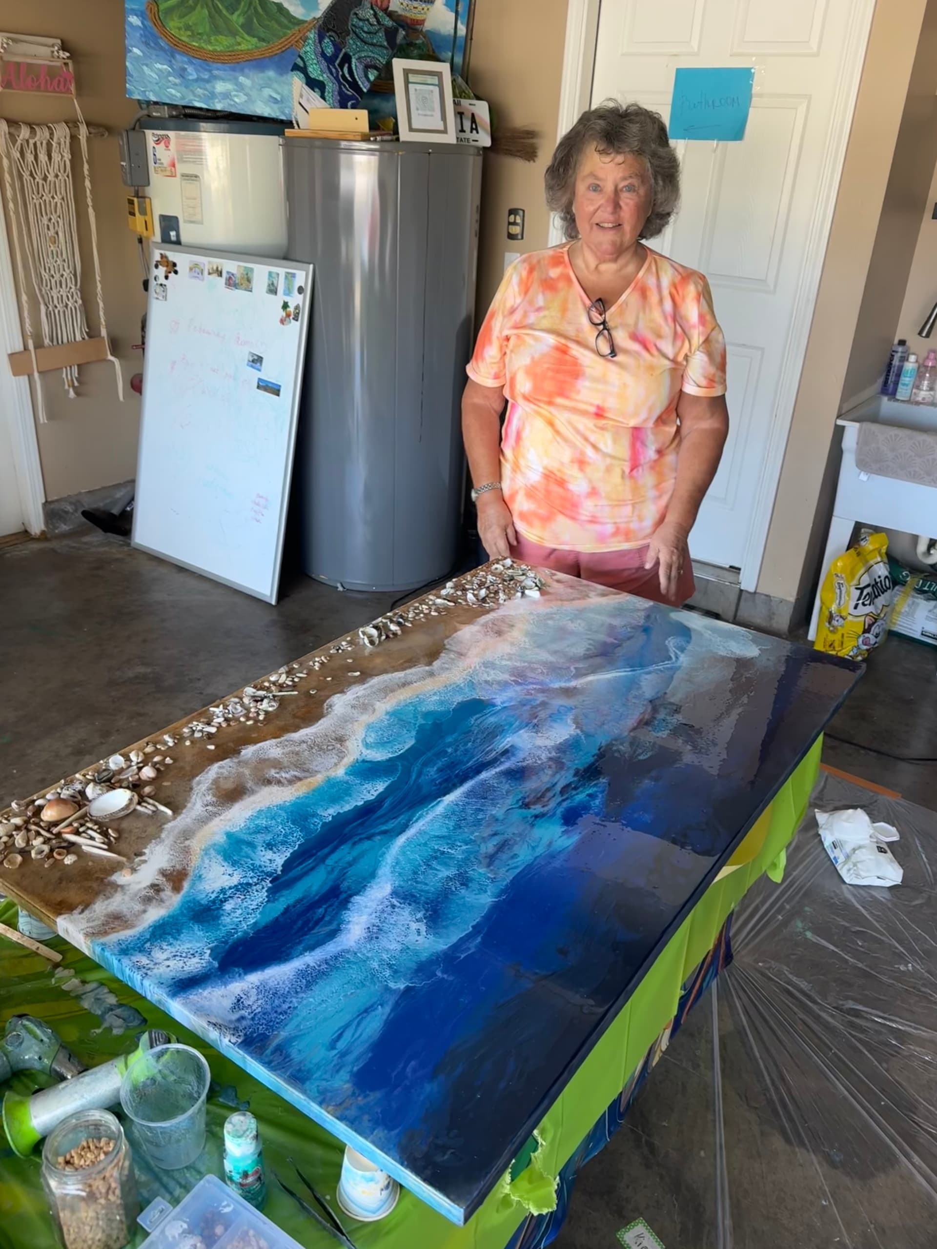 Ocean-Inspired Epoxy Resin Large Painting Workshop.