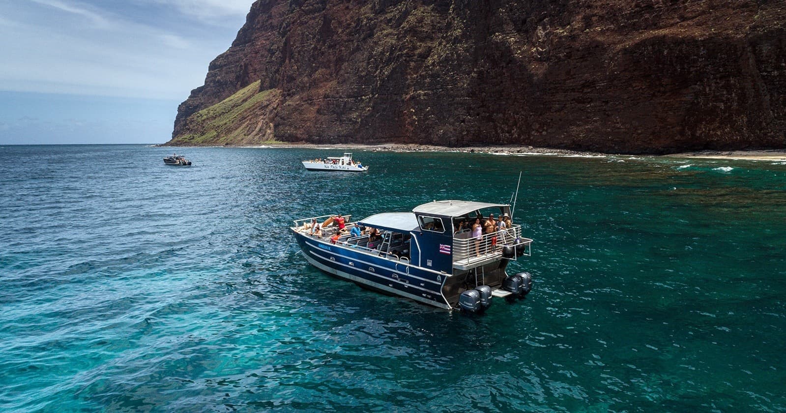 Na Pali Coast - Group Tour - on the Amelia K from Port Allen