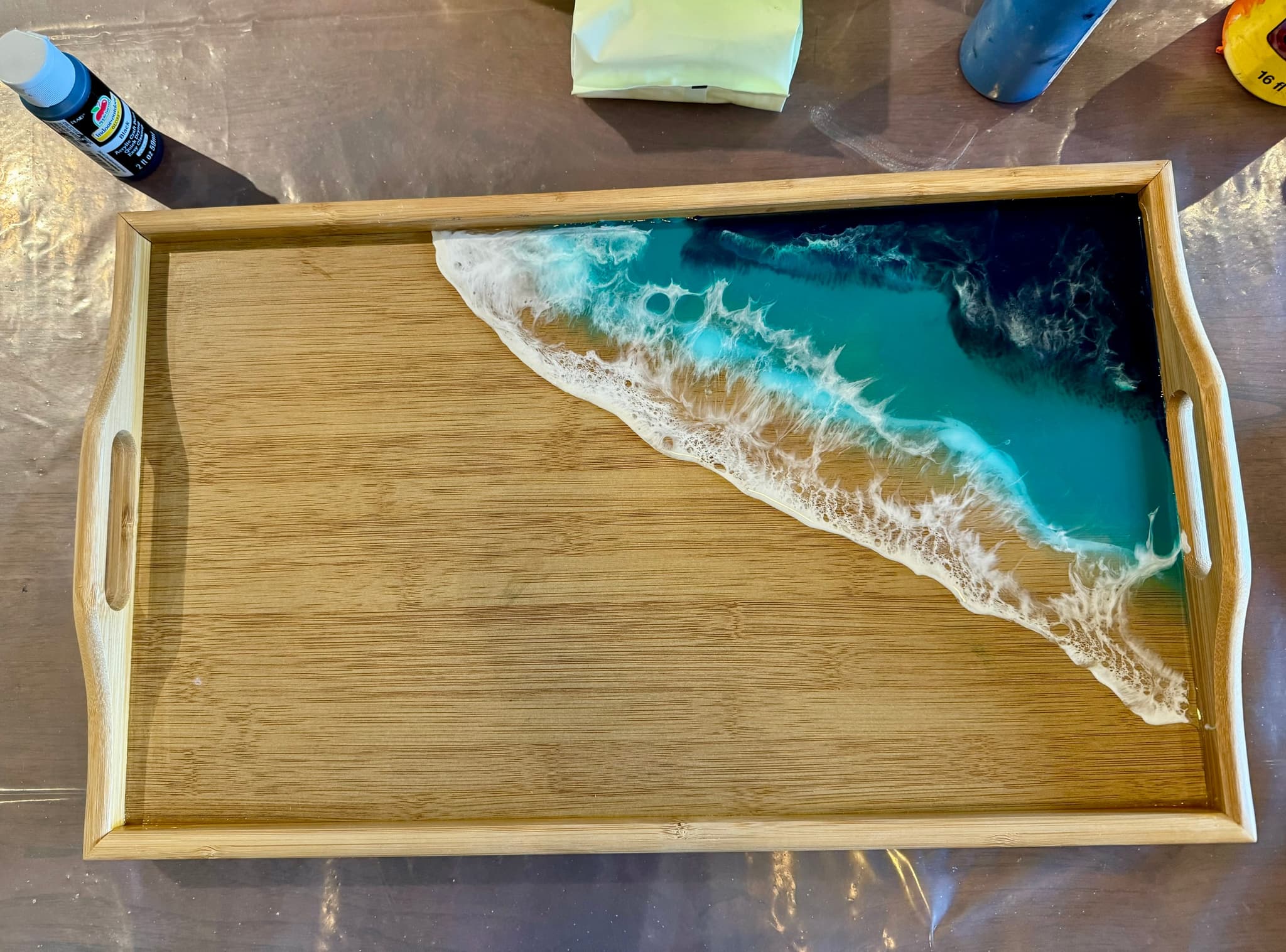 Serving Tray Table/ Lazy Susan Epoxy Resin Masterclass
