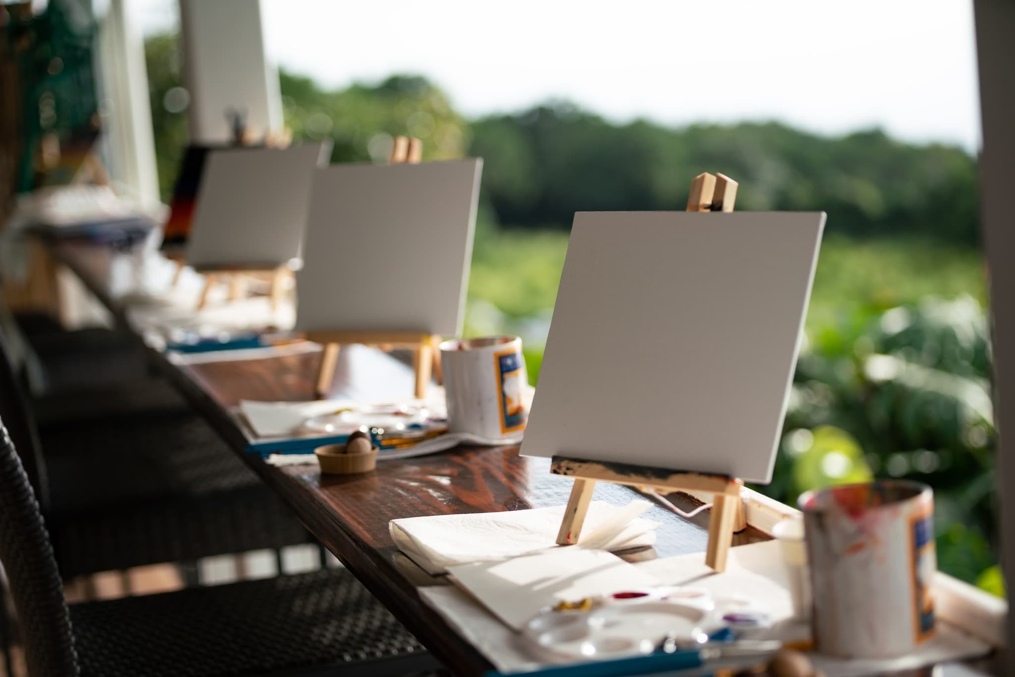 "Paint & Sip" Painting class with great coffee & a view!