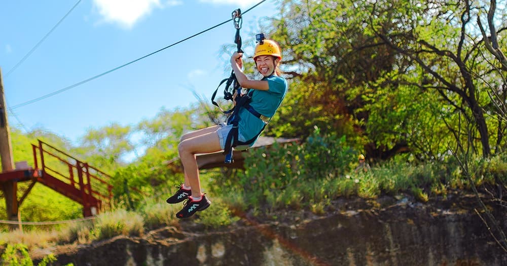 Zip & Dip - Coral Crater 3 Ziplines + Wet 'n' Wild Admission