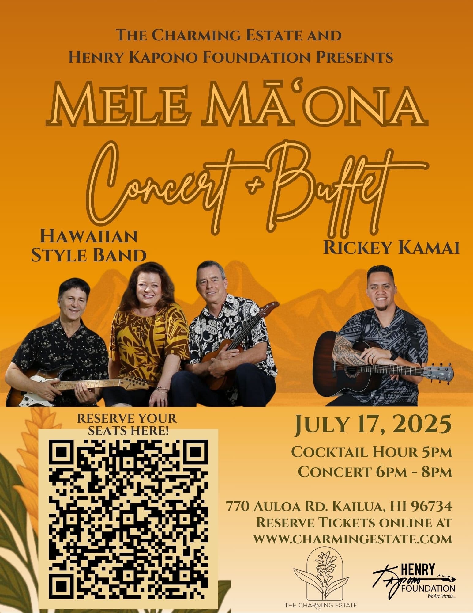 Mele Mā'ona Concert + Buffet