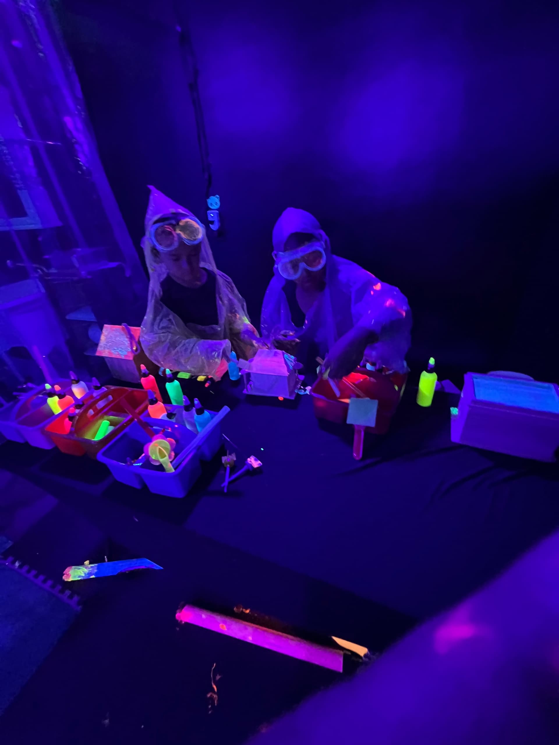 Paint Splatter UV Room