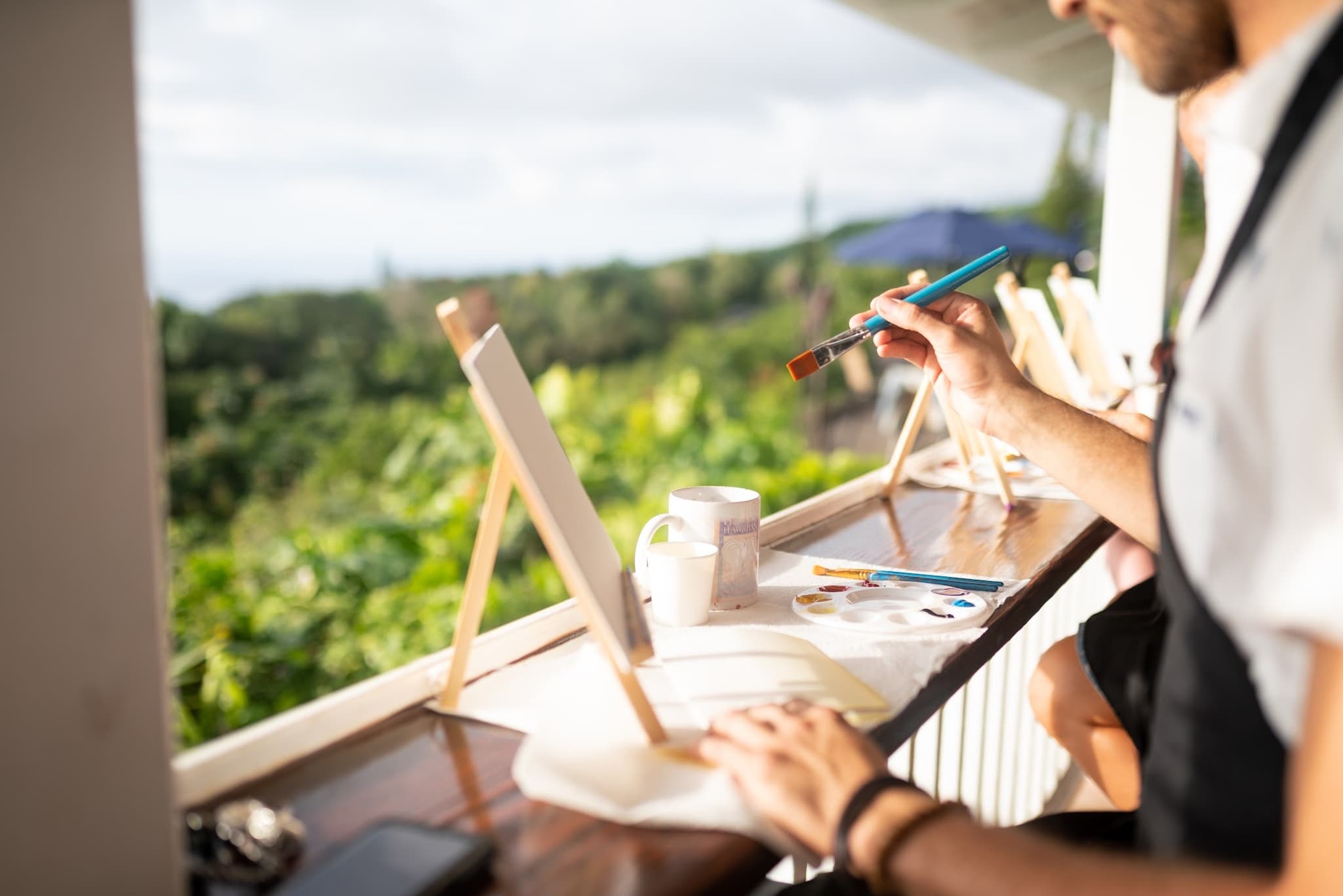 "Paint & Sip" Painting class with great coffee & a view!