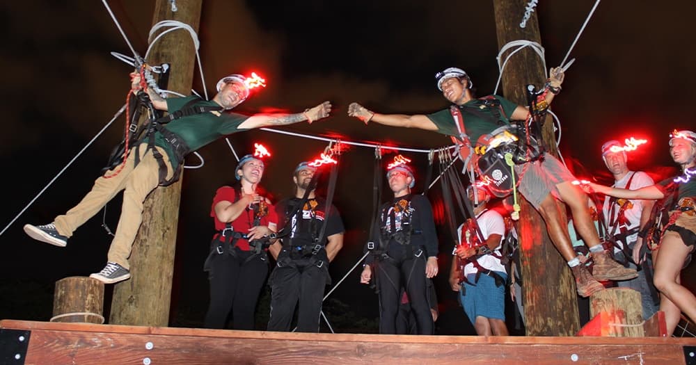 Night Zipline Adventure + Campfire S’Mores