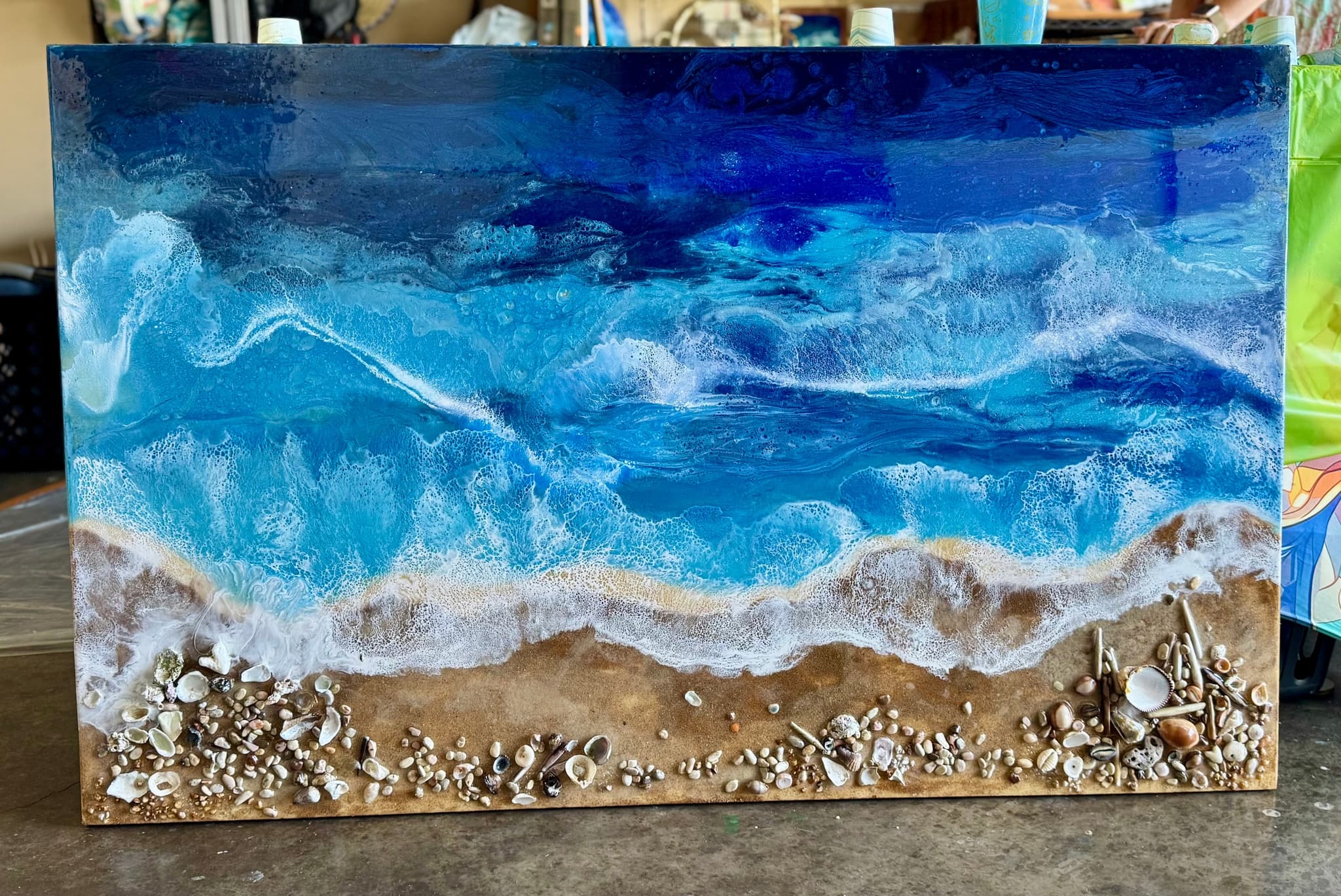 Ocean-Inspired Epoxy Resin Large Painting Workshop.