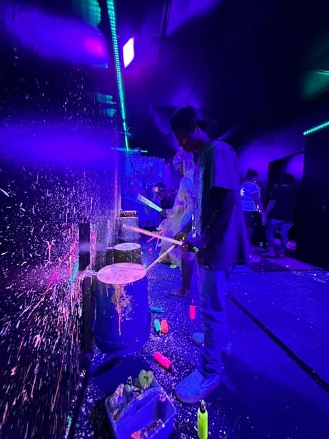 Paint Splatter UV Room