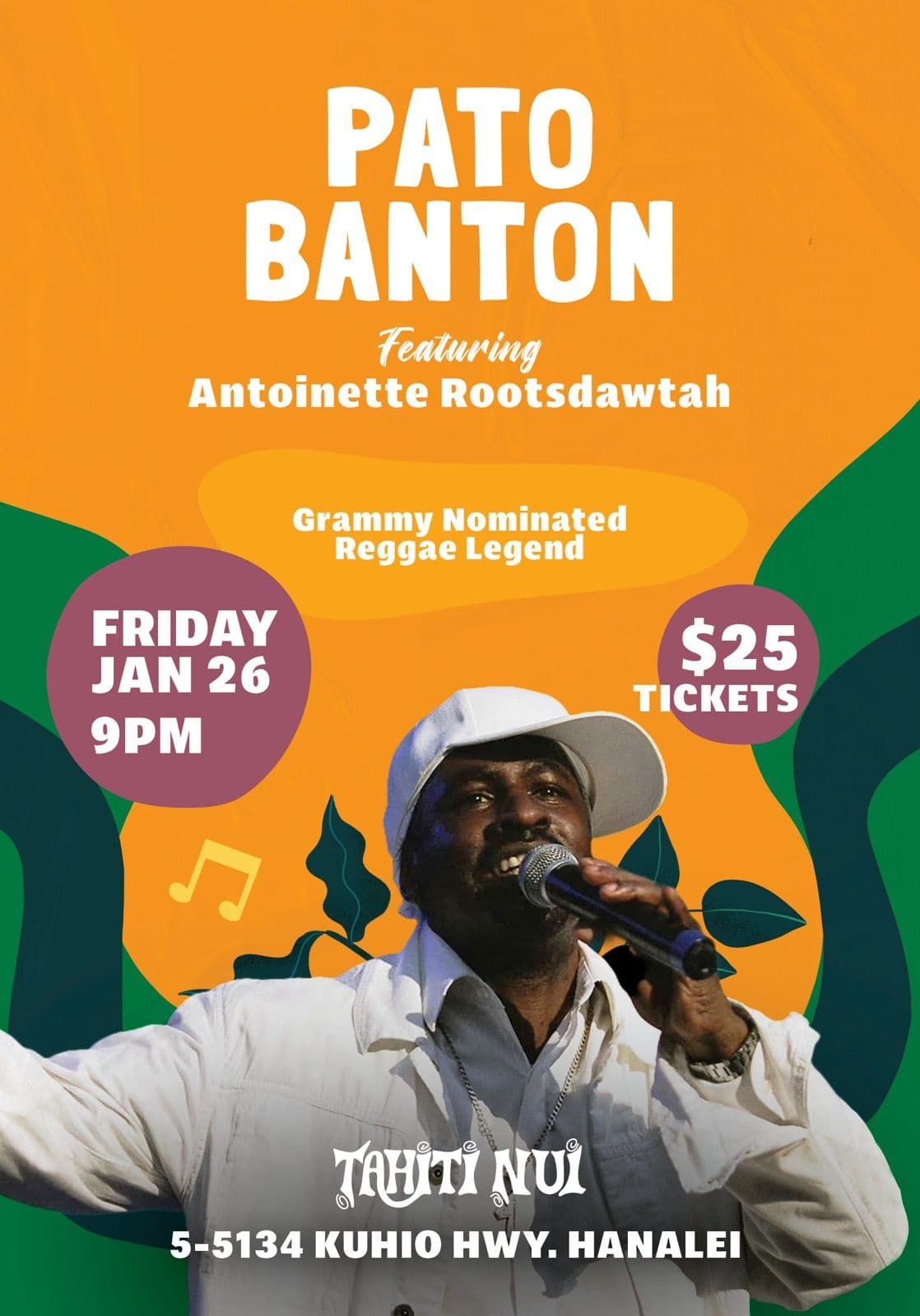 Pato Banton Concert in Hanalei