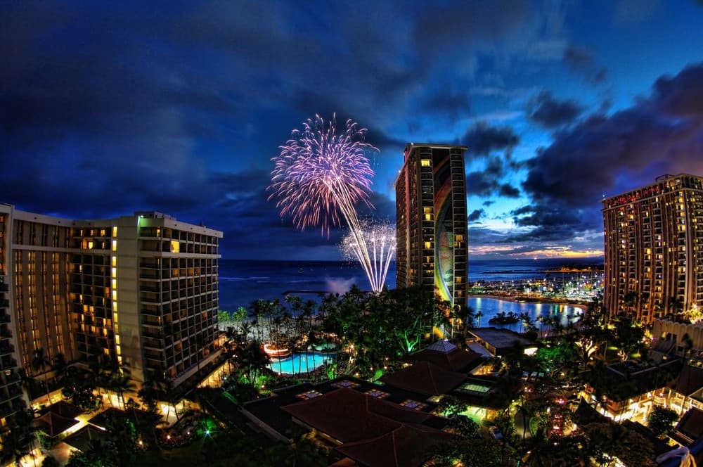 Friday Night Sunset and Fireworks | Ho'okipa