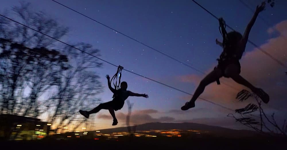 Night Zipline Adventure + Campfire S’Mores
