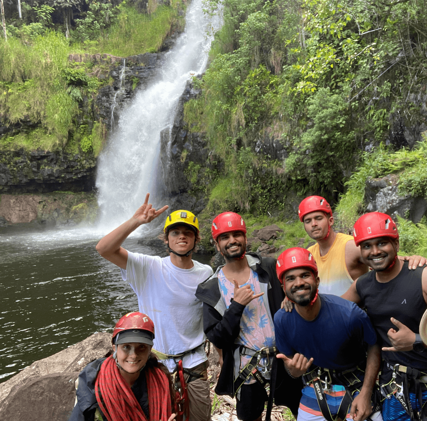 Group Waterfall Rappelling Adventure