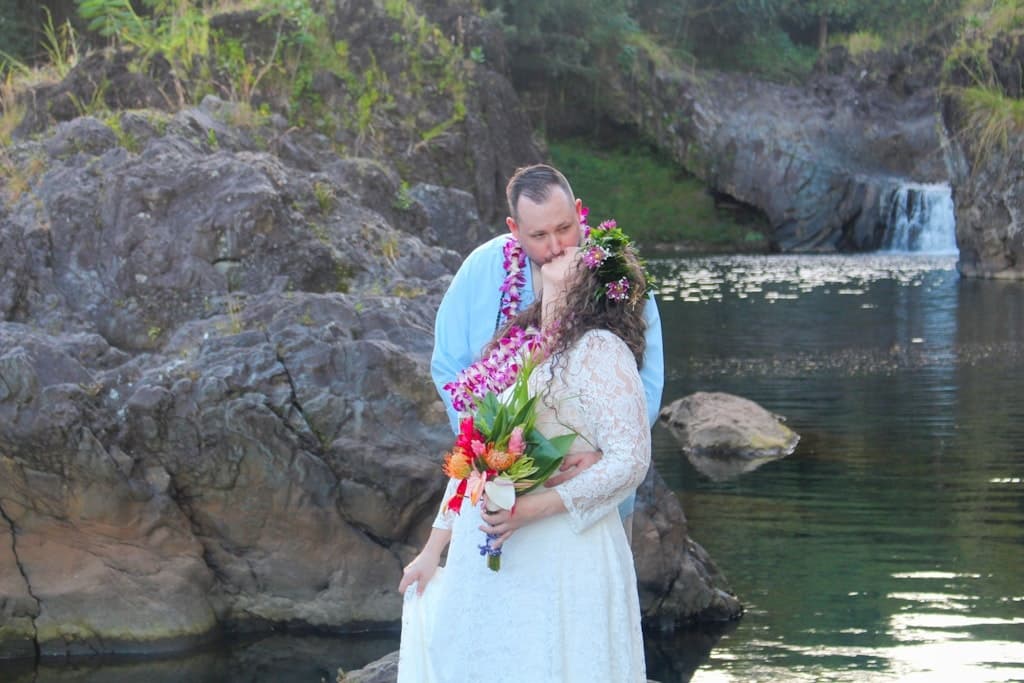 Hawaii Waterfall Elopement