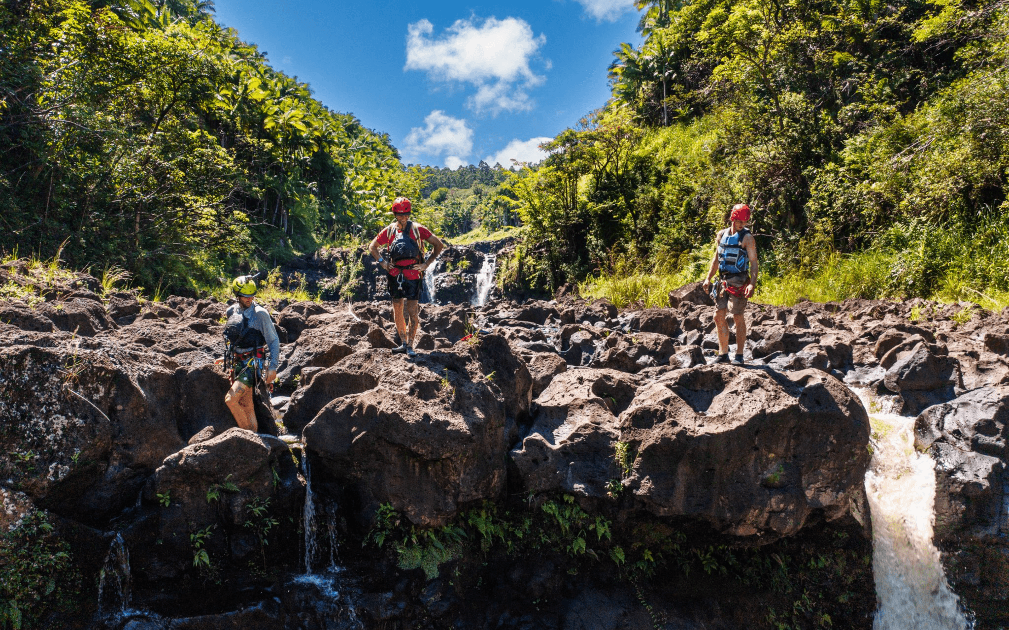Umauma Triple-Tier Waterfall Rappel and River Tour