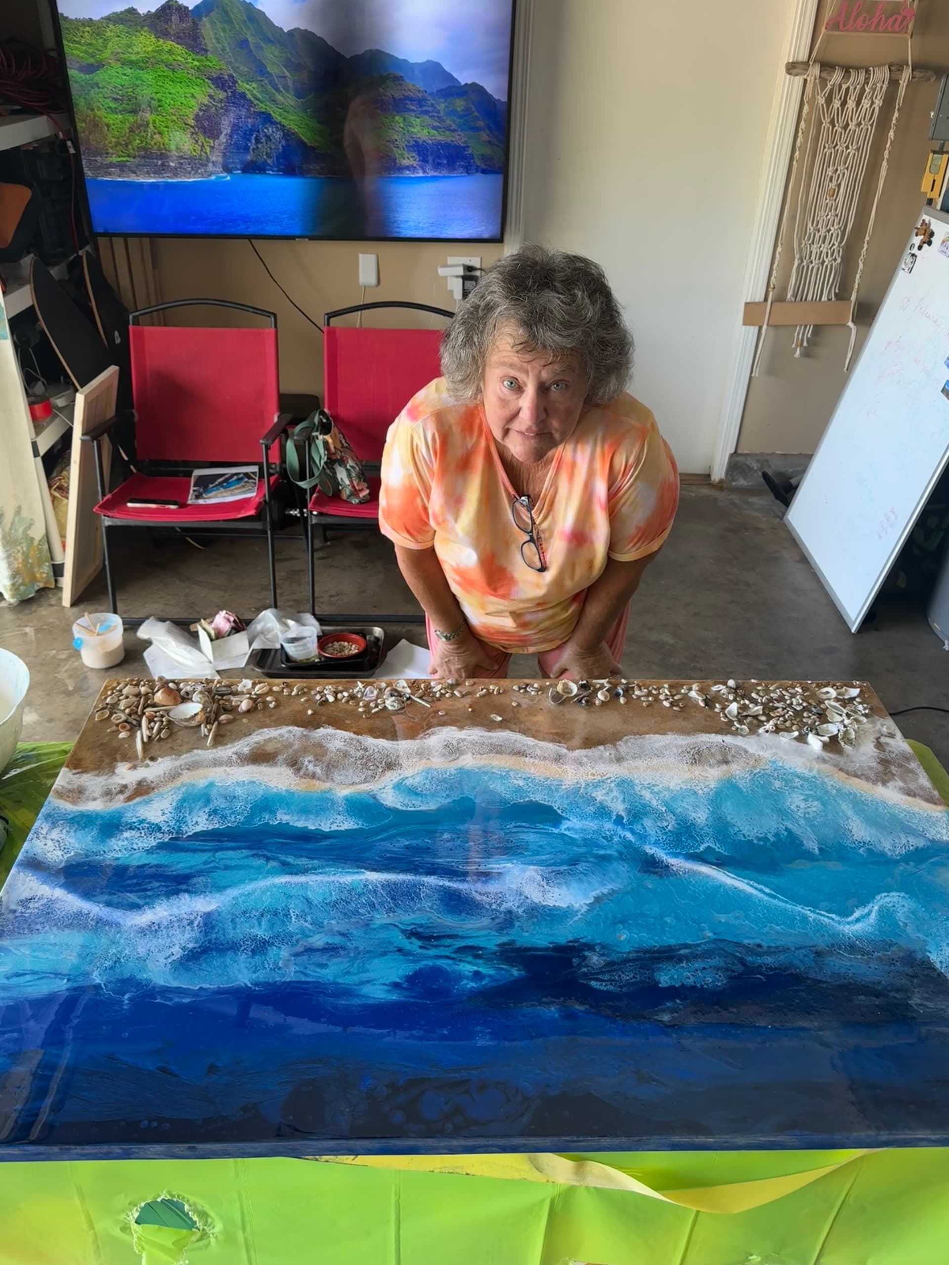 Ocean-Inspired Epoxy Resin Large Painting Workshop.