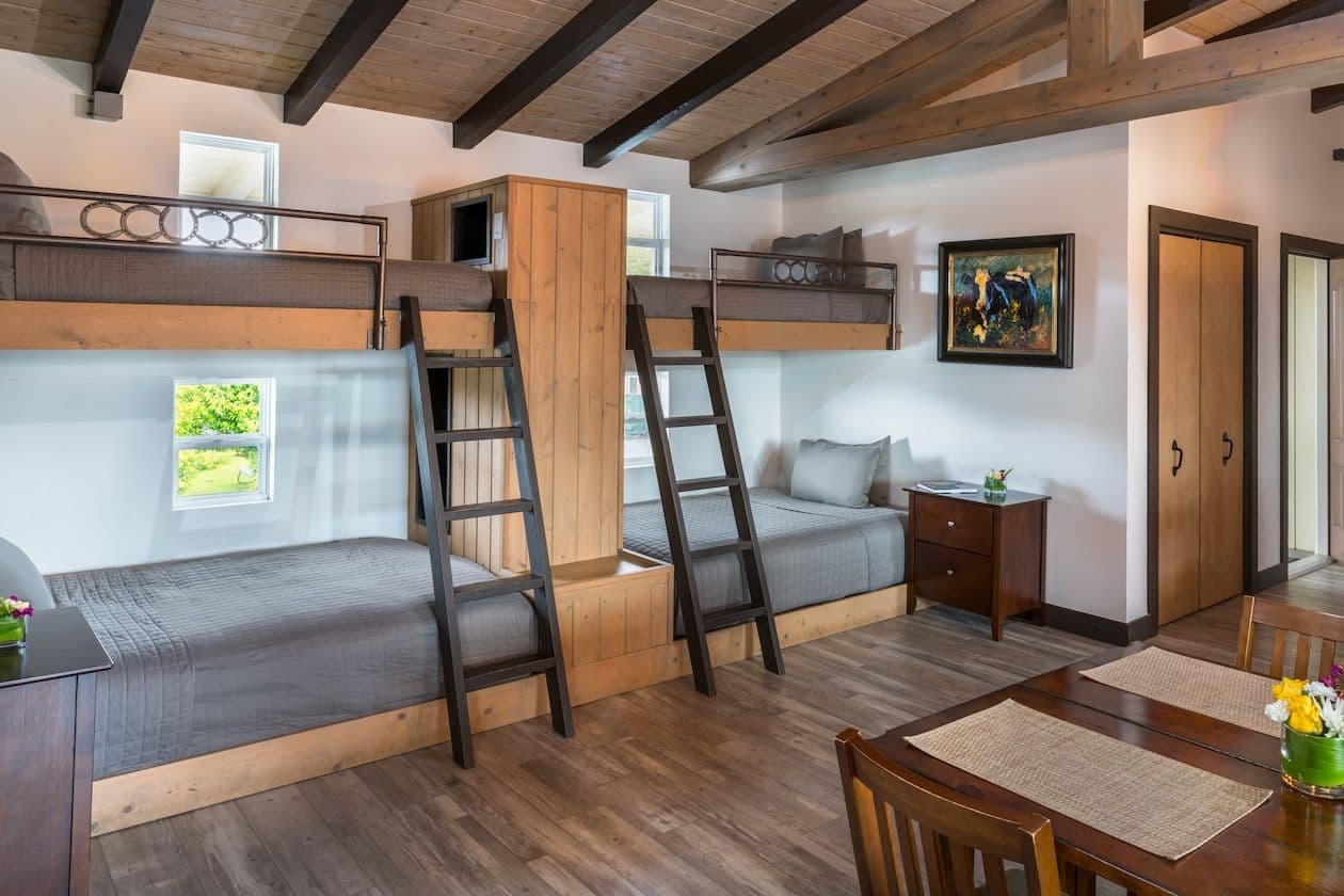 Executive suite with bunk beds at Kamuela Inn in Waimea Big Island Hawaii.