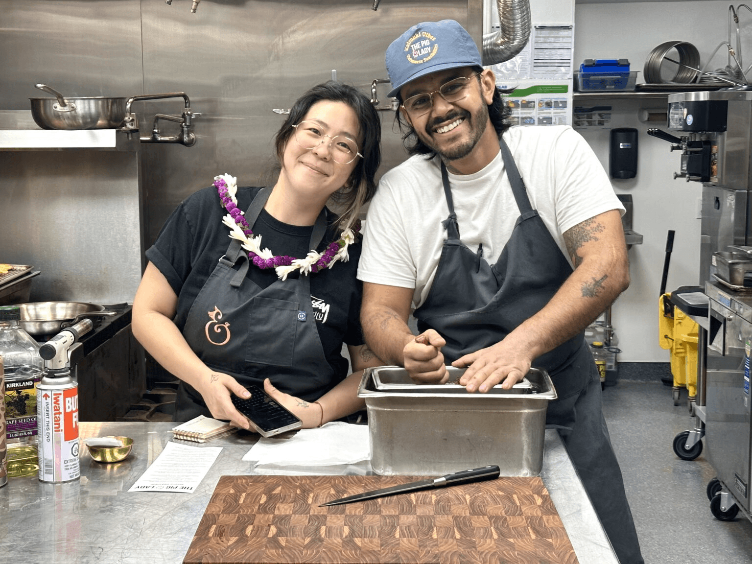 Chef de Cuisine Kristene Moon (left) with cook Gabriel Maldonado (right). Moon has been integral to the growth of The Pig & The Lady. She has worked with the Le family since 2012. Photo by Sarah Burchard.