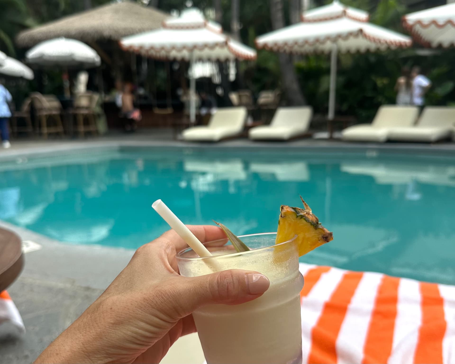 pina colada by the pool