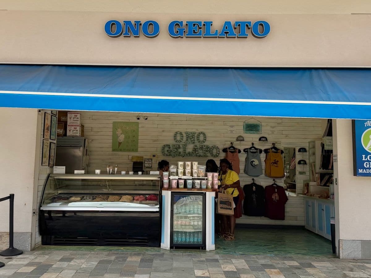 Ono Gelato at Whalers Village Kaanapali Maui Hawaii.