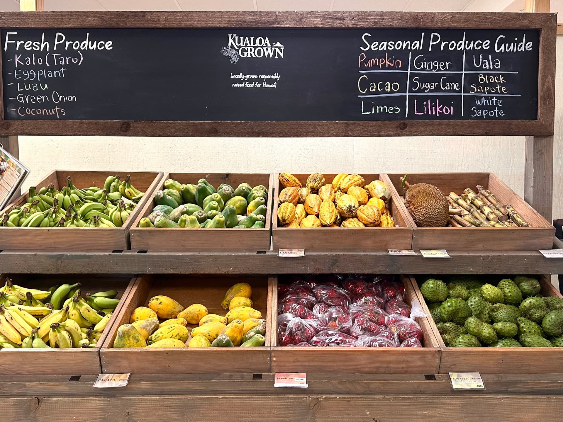 Produce at a farmers market.