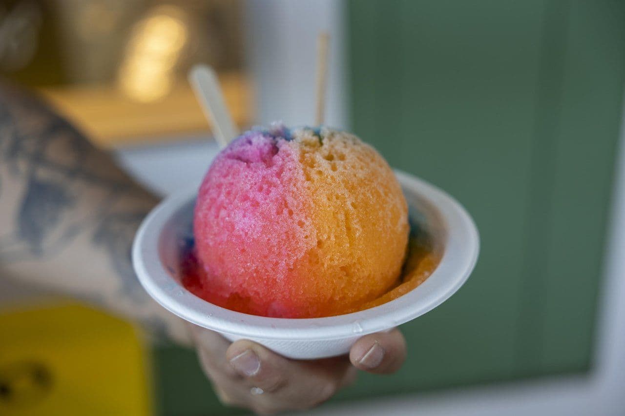 Shave ice in hawaii.