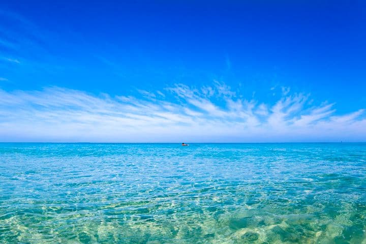 Still waters and blue skies on Oahu's North Shore.