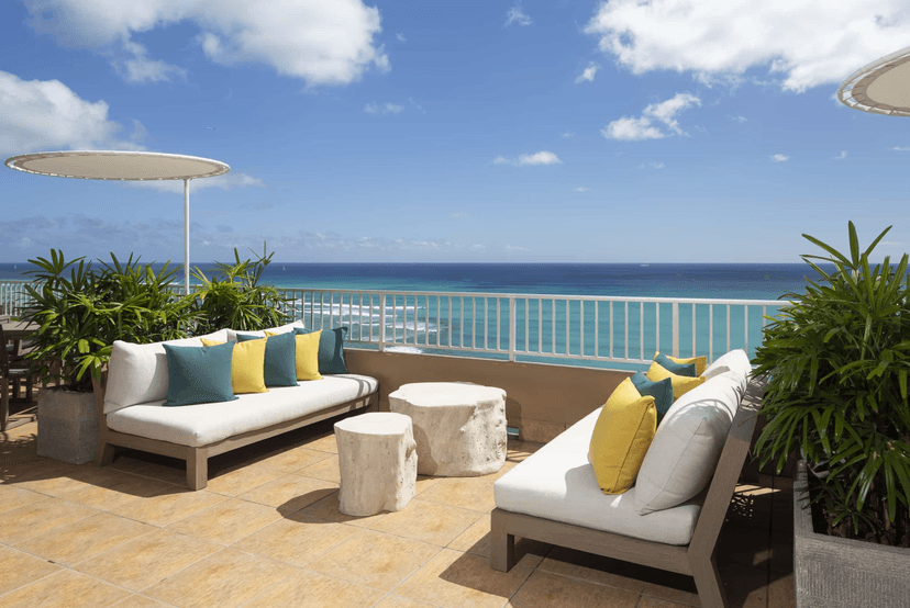 Room With a View and Breakfast Above the Beach