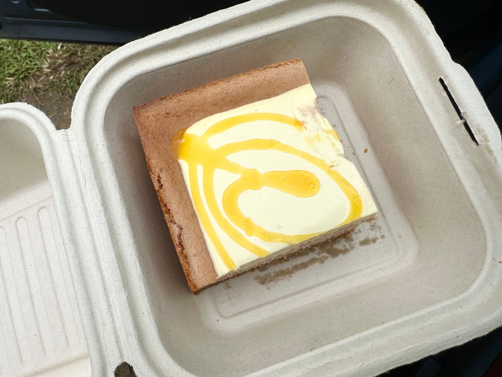 Famous lilikoʻi poi cheesecake at Waipā Foundation. Photo by Sarah Burchard.