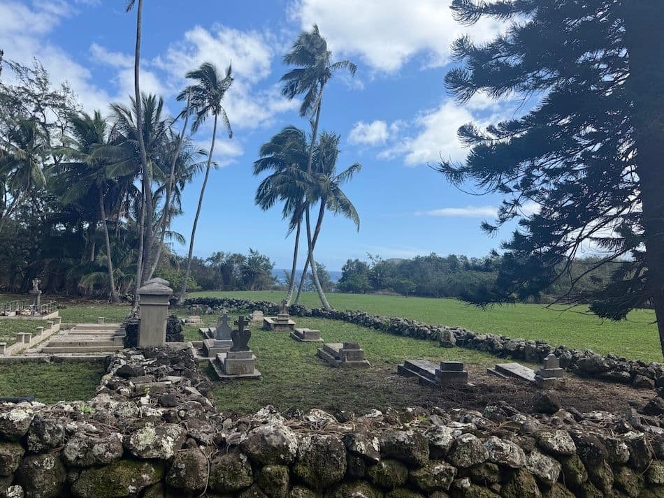 Graveyard at kalaupapa molokai.