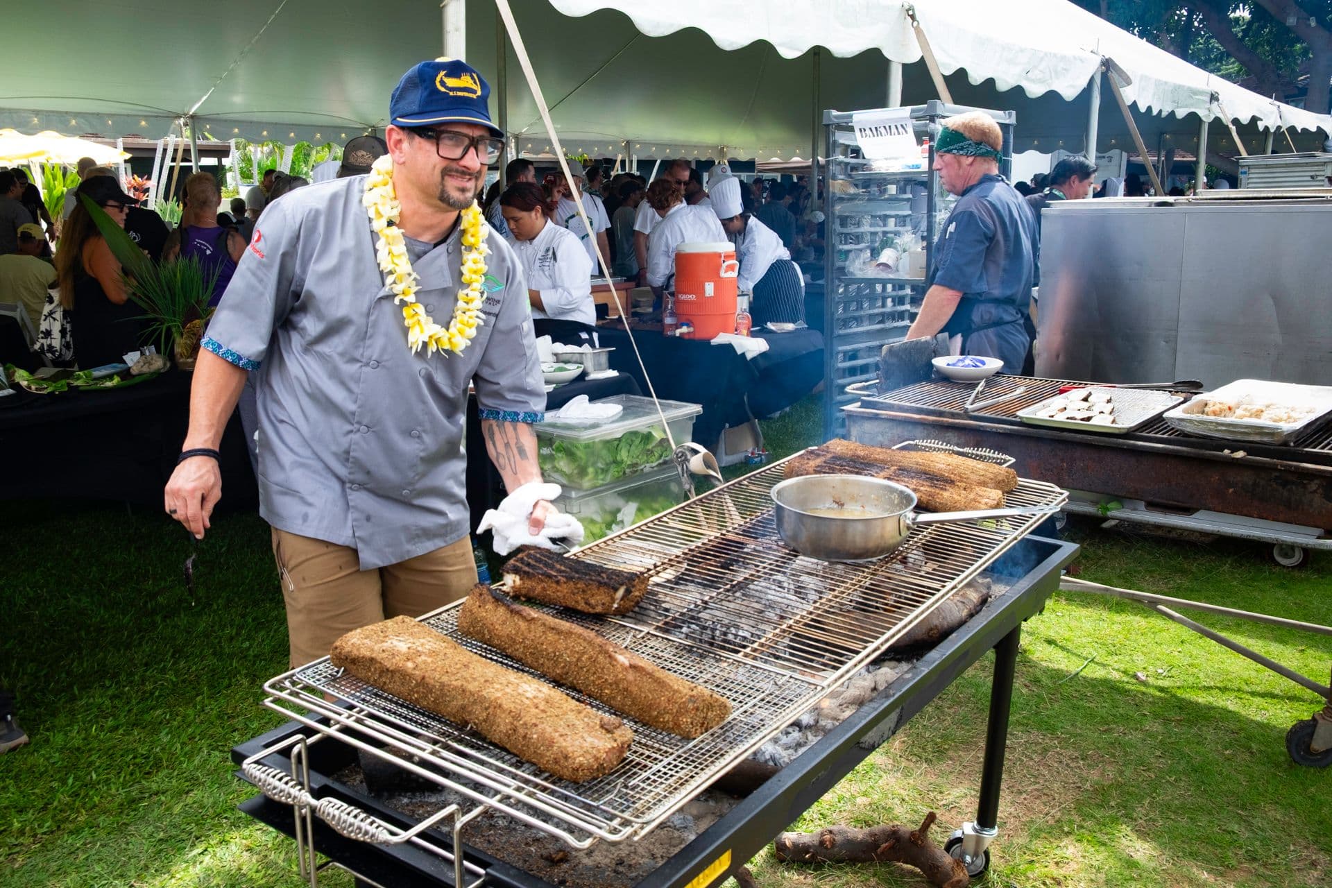 Chef Chris Cosentino at Hawaii Food & Wine Festival 2024 on Maui. Photo by Sarah Burchard.