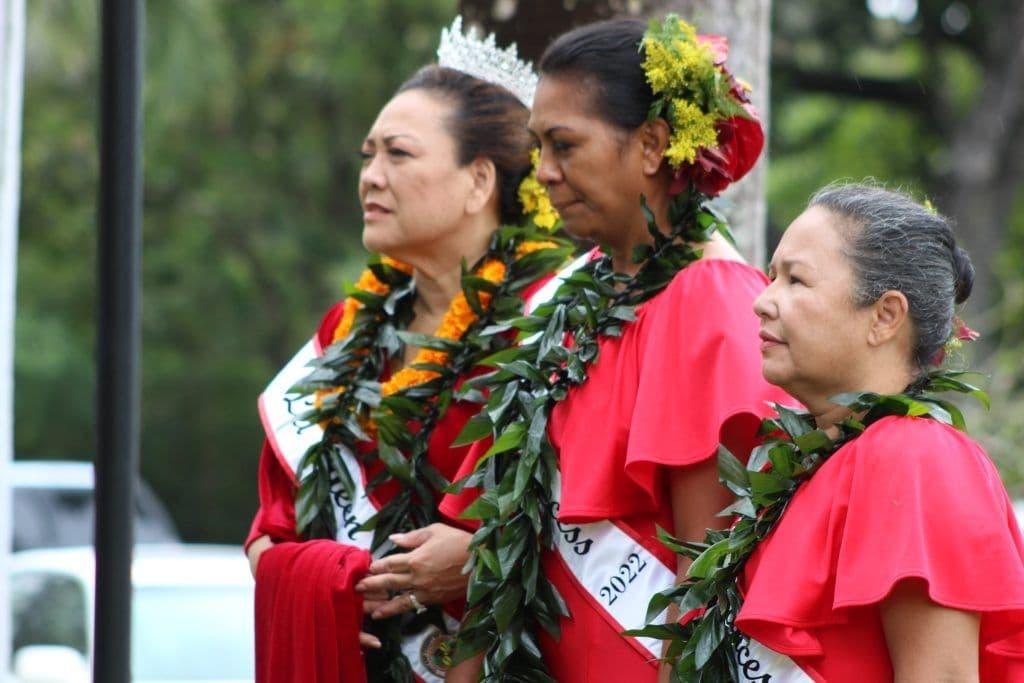 Lei Day ceremony on oahu hawaii.