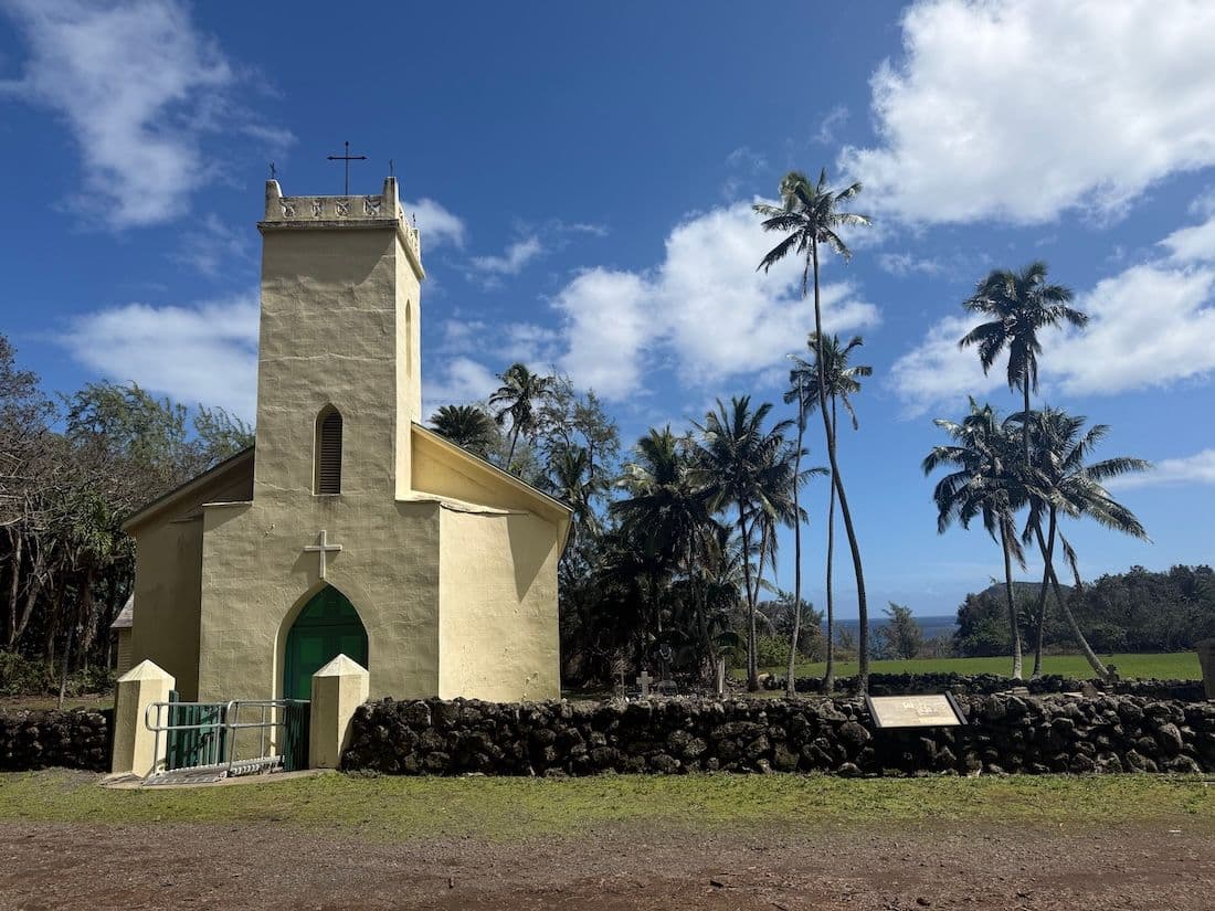St. Philomena Church and Cemetery, Kalaupapa. Photo by Natasha Bourlin.