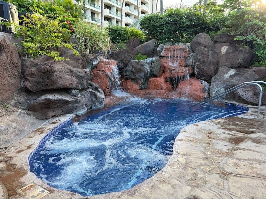 The hot tub at Hyatt Maui in Hawaii.