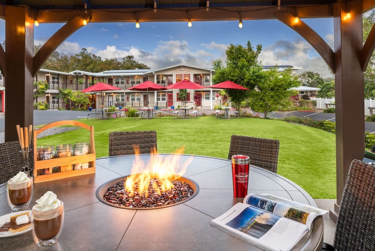 Making smores outside Kamuela Inn in Waimea Big Island Hawaii.