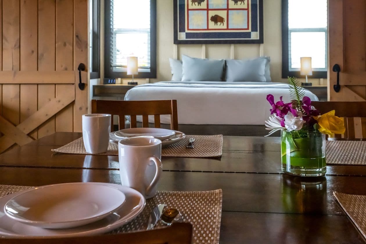 A hotel room at Kamuela Inn in Waimea on the Big Island, Hawaii.