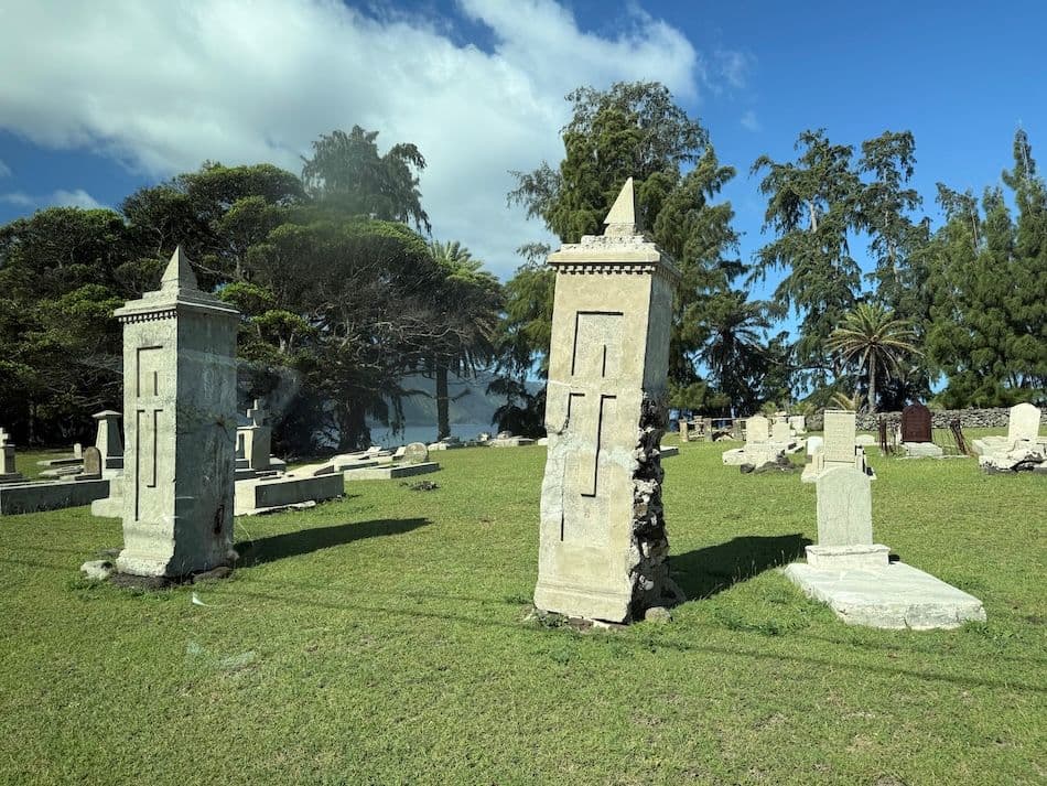 Pillars built by Father Damien de Veuster. Photo by Natasha Bourlin.