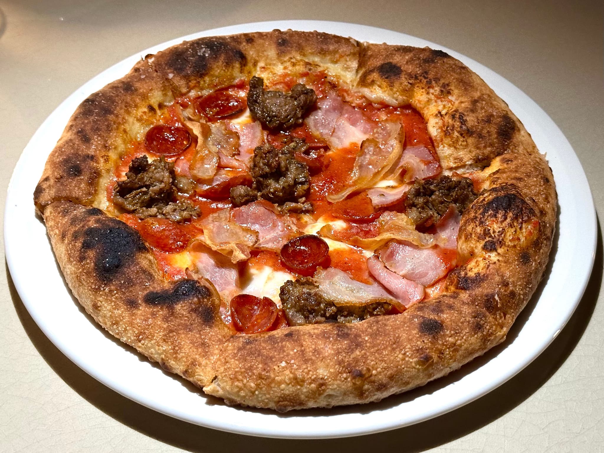 Meat Lovers pizza. Photo by Sarah Burchard.