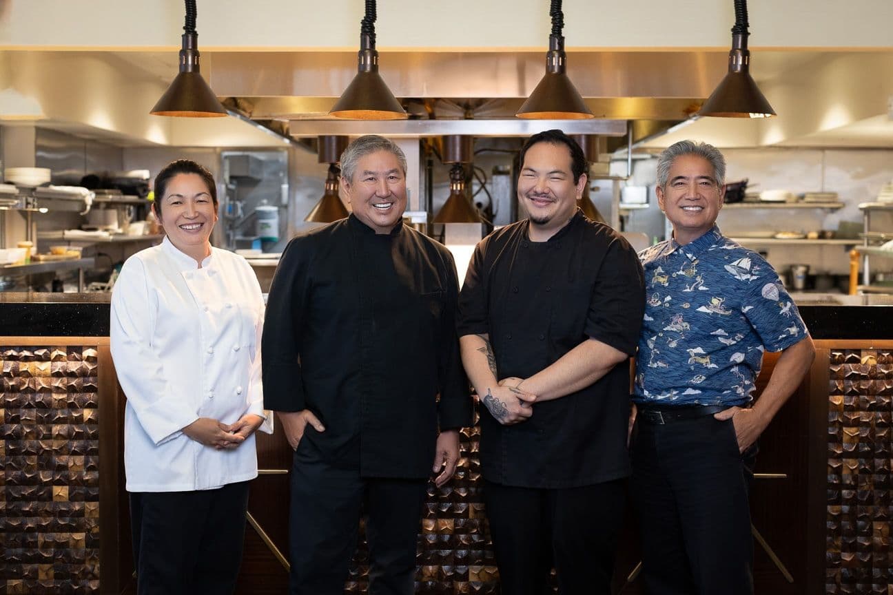 The team of the new Alan Wong's restaurant at the Kahala hotel and resort on Oahu, Hawaii.