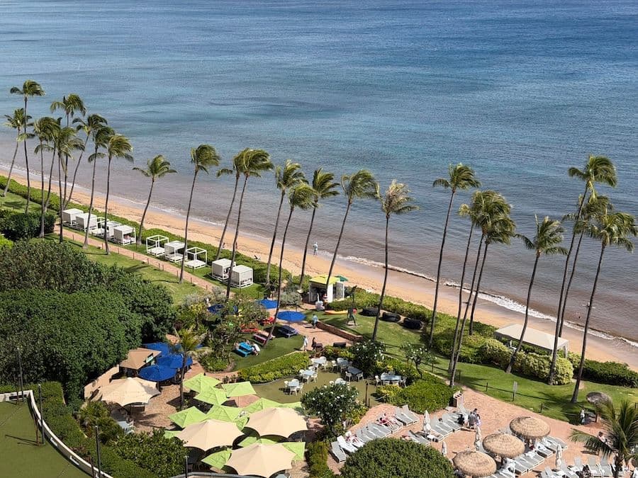 kaanapali beach view from Hyatt resort