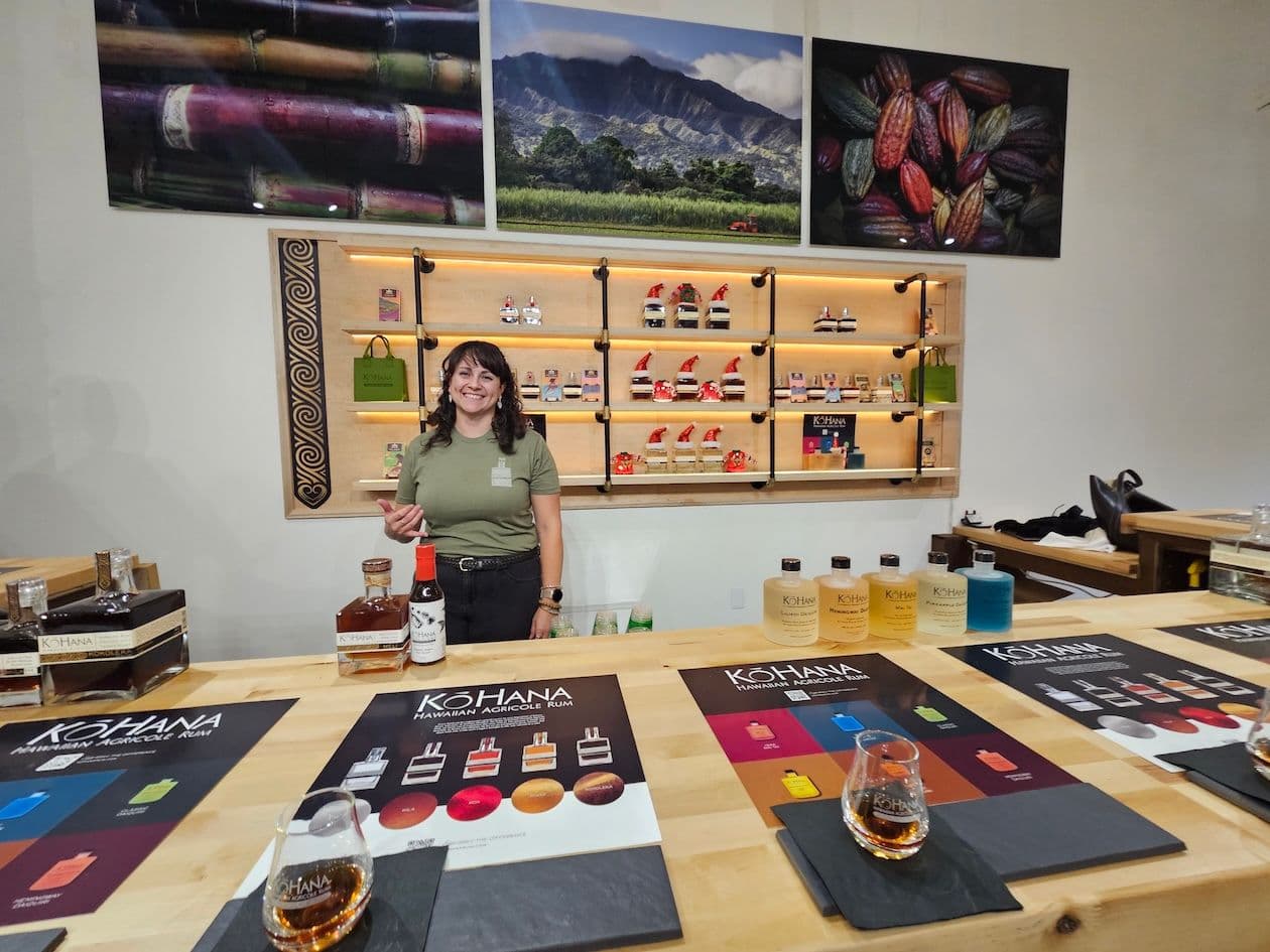 Kō Hana Rum tasting at The House of Māna Up at Royal Hawaiian Shopping Center in Waikīkī.