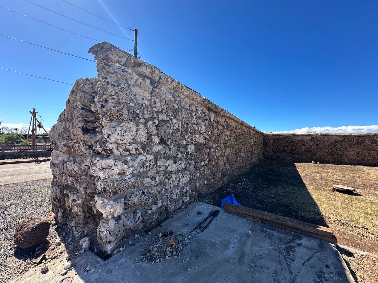 Hale Paʻahao after the fire. Courtesy of Lāhaina Restoration Foundation.