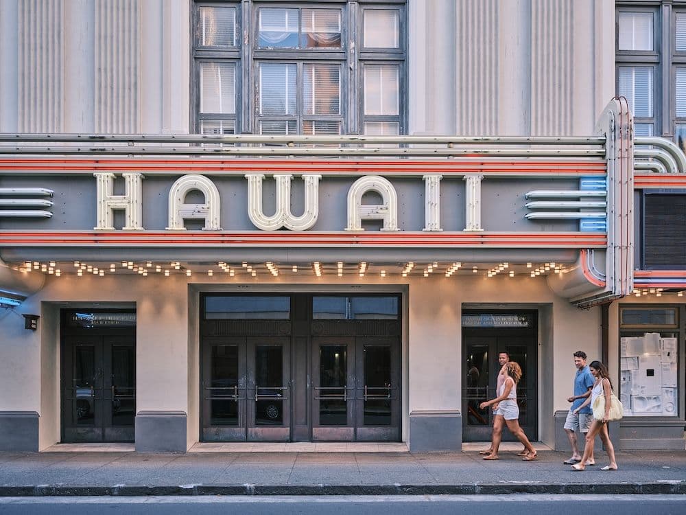 Hawaii theatre in chinatown honolulu Oahu.