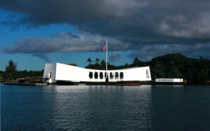 USS Arizona at Pearl Harbor Honolulu Oahu Hawaii.